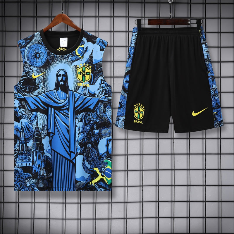 Brazil Vest Set Training Tracksuits 25/26 Football Kit Soccer Jersey