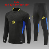 Kids Man United Training Tracksuits 25/26 Football Kit Soccer Jersey