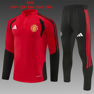 Kids Manchester United Training Tracksuits 2026-2027 Football Kit Soccer Jersey