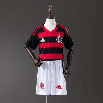 Kids Flamengo Jersey 25/26 Home Football Kit
