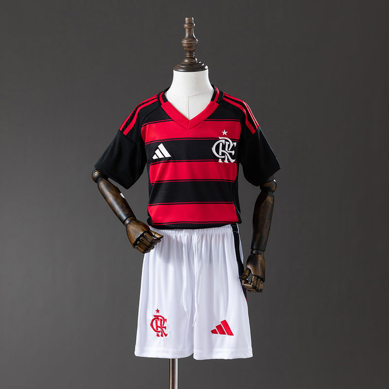 Kids Flamengo Jersey 25/26 Home Football Kit