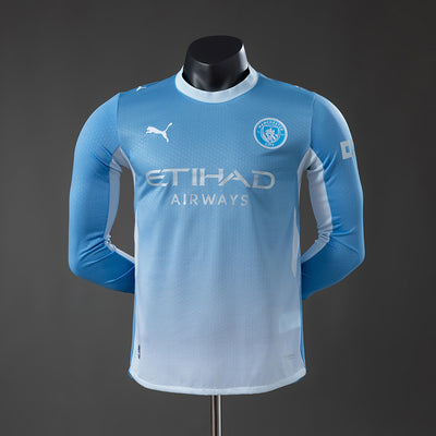 Player Version Manchester City Home Jersey 2026-2027 Long Sleeves Football Kit Soccer Shirt