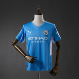 Manchester City Home Jersey 2021-22 Retro Football Kit Soccer Shirt