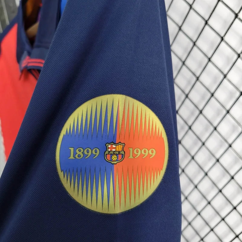Retro-Barcelona-Jersey-1899-1999-Anniversary-Football-Kit-Soccer-Shirt-Long-Sleeves