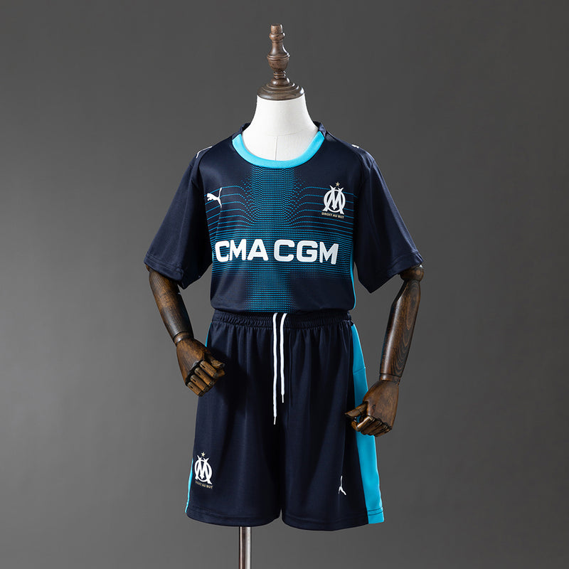 Kids Marseille Jersey 25/26 Away Football Kit