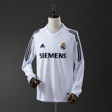 Real Madrid Jersey 2005/06 Home Retro Football Kit Long Sleeves