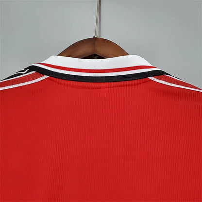 Manchester United Jersey Home Kit 1998/99 Retro Long Sleeves Football Team Soccer Shirt