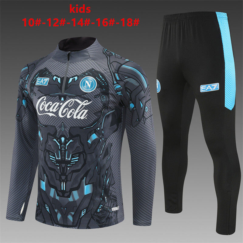 Kids SSC Napoli Training Tracksuits 25/26 Football Kit Soccer Jersey