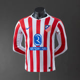 Atletico Madrid Jersey 25/26 Home Long Sleeves Football Kit Player Version - PalmSportss