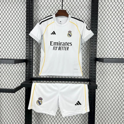 Kids Real Madrid Home Jersey 25/26 Football Kit Soccer Jersey