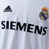 Real Madrid Jersey 2005/06 Home Retro Football Kit Long Sleeves