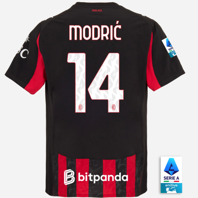 Luka Modrić 14 Player Version AC Milan Jersey 25/26 Home Football Kit Soccer Jersey