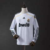 Real Madrid Jersey 2009/10 Home Retro Football Kit Long Sleeves