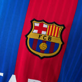 Barcelona Jersey 2016/17 Home Retro Football Kit Long Sleeves