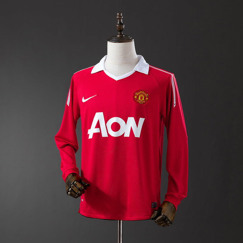 Manchester United Jersey 2010-11 Home Retro Kit Long Sleeves