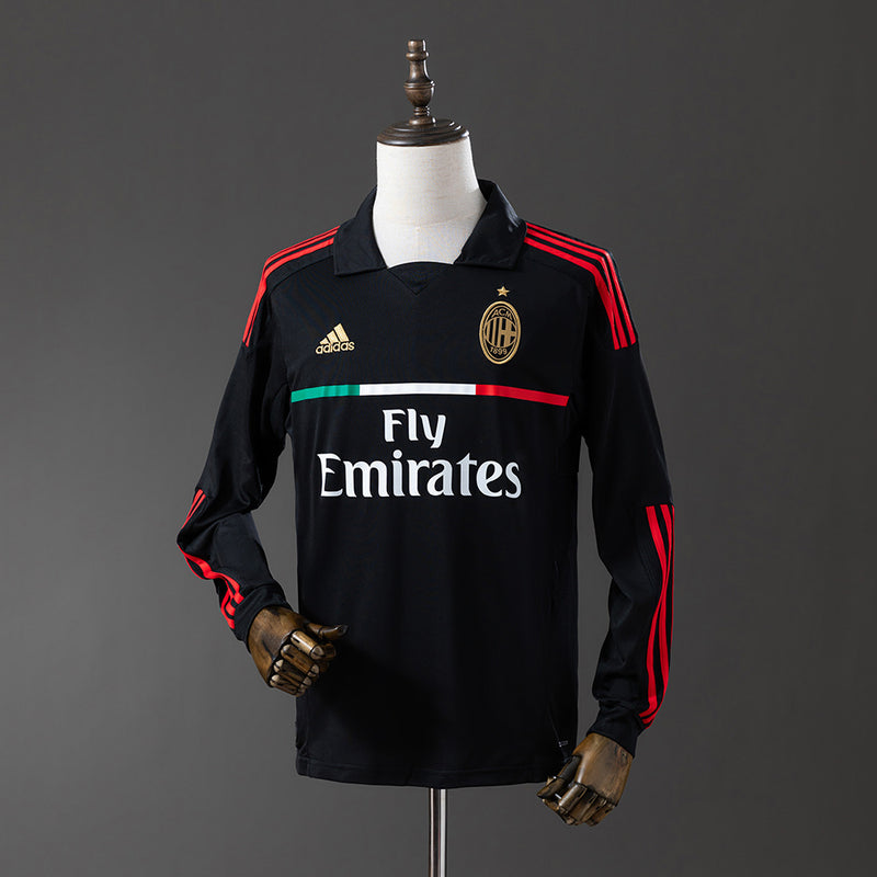 AC Milan Jersey 2011-12 Away Retro Football Kit Long Sleeves