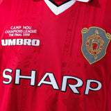 Man United Jersey 1999-00 Home Retro Kit Long Sleeves