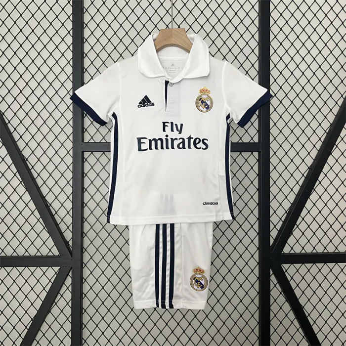 Retro Kids Real Madrid Home Jersey 16/17