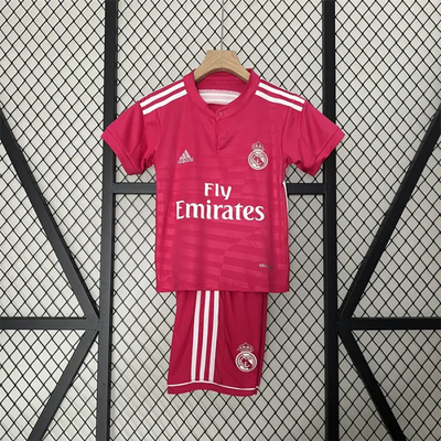 Camiseta retro de visitante del Real Madrid para niños 14/15