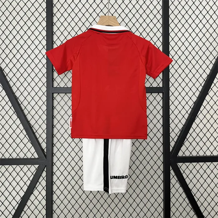 Camiseta retro de local del Manchester United para niños 99/00