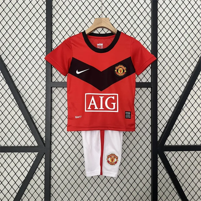 Camiseta retro de local del Manchester United para niños 09/10