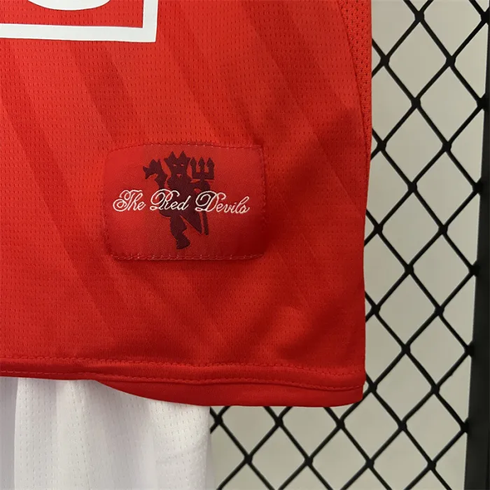 Camiseta retro de local del Manchester United para niños 07/08