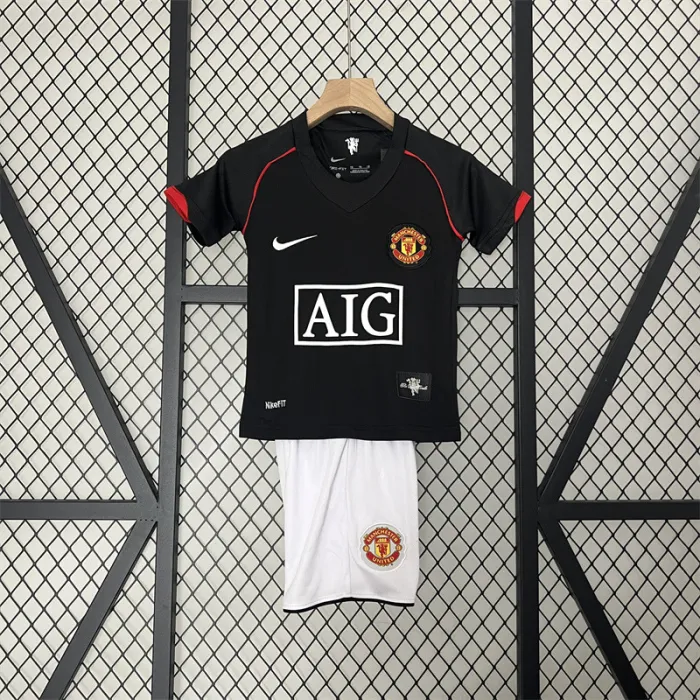 Camiseta retro de visitante del Manchester United para niños 07/08