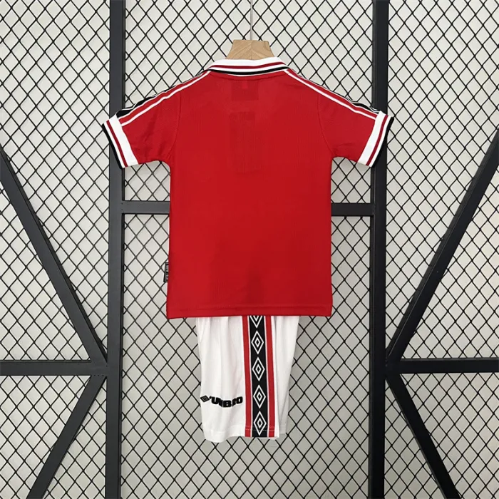 Camiseta retro de local del Manchester United para niños 98/99