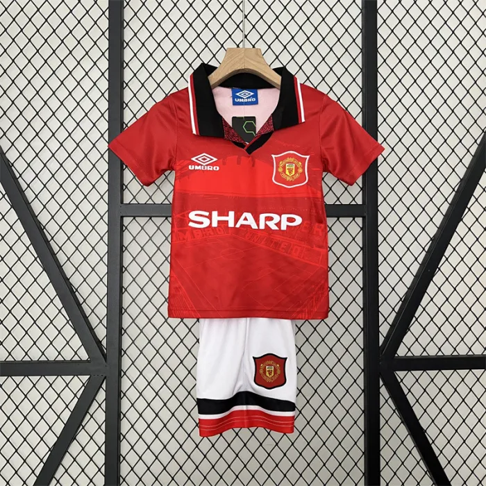 Camiseta retro de local del Manchester United para niños 94/96
