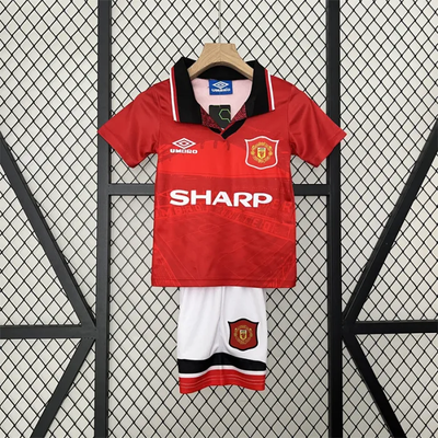 Camiseta retro de local del Manchester United para niños 94/96