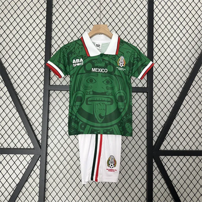 Camiseta retro local de México para niños de 1998