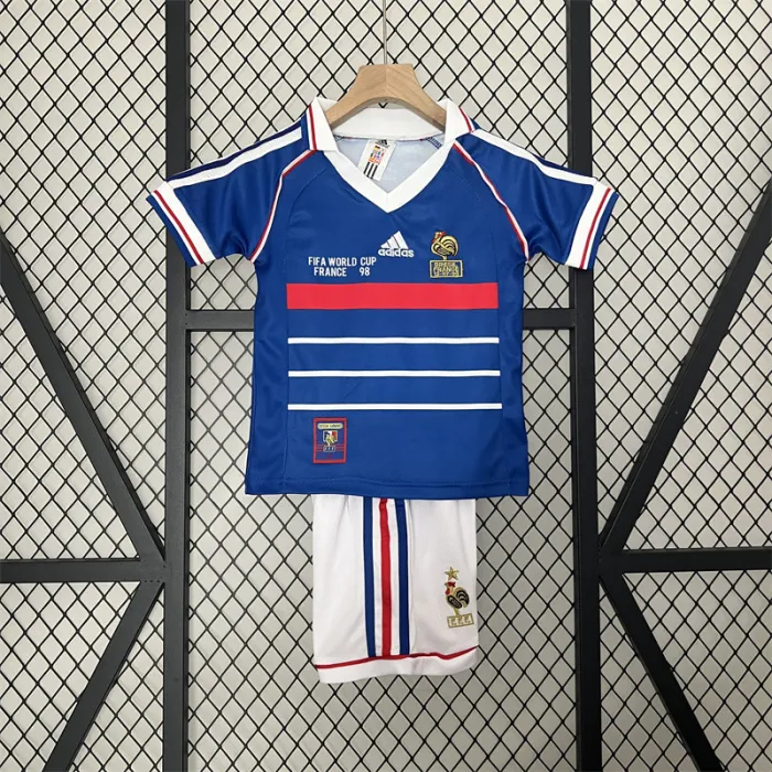 Retro Kids France Home Jersey 1998