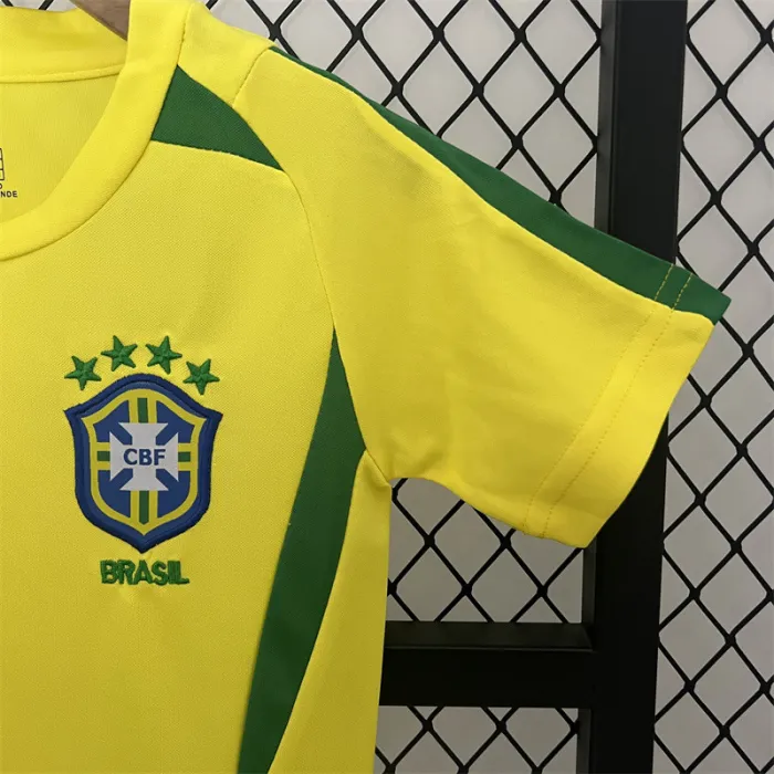 Retro Kids Brazil Home Jersey 2002