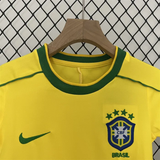 Retro Kids Brazil Home Jersey 1998 - PalmSportss