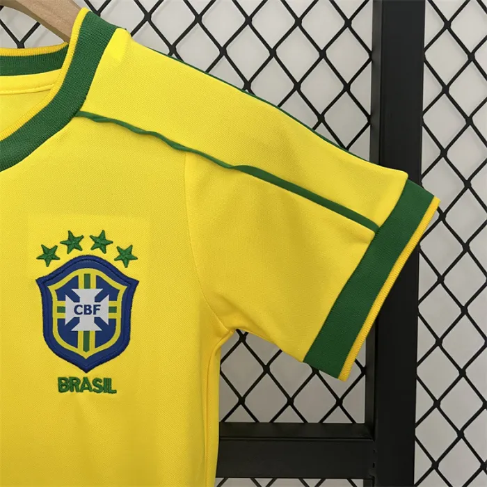 Retro Kids Brazil Home Jersey 1998