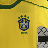 Retro Kids Brazil Home Jersey 1998 - PalmSportss
