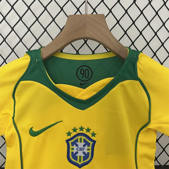 Retro Kids Brazil Home Jersey 2004