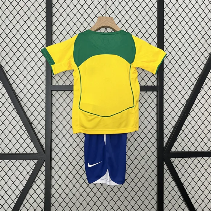 Retro Kids Brazil Home Jersey 2004