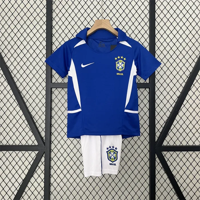 Retro Kids Brazil Away Jersey 2002