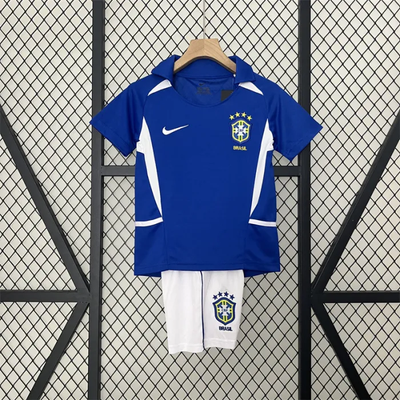 Camiseta retro de visitante de Brasil para niños 2002