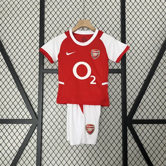 Retro Kids Arsenal Home Jersey 02/04