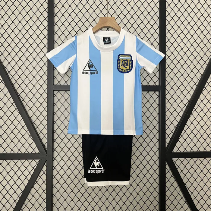 Camiseta retro local de Argentina para niños de 1986