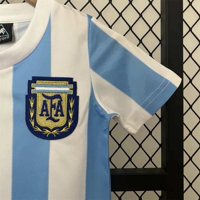 Retro Kids Argentina Home Jersey 1986