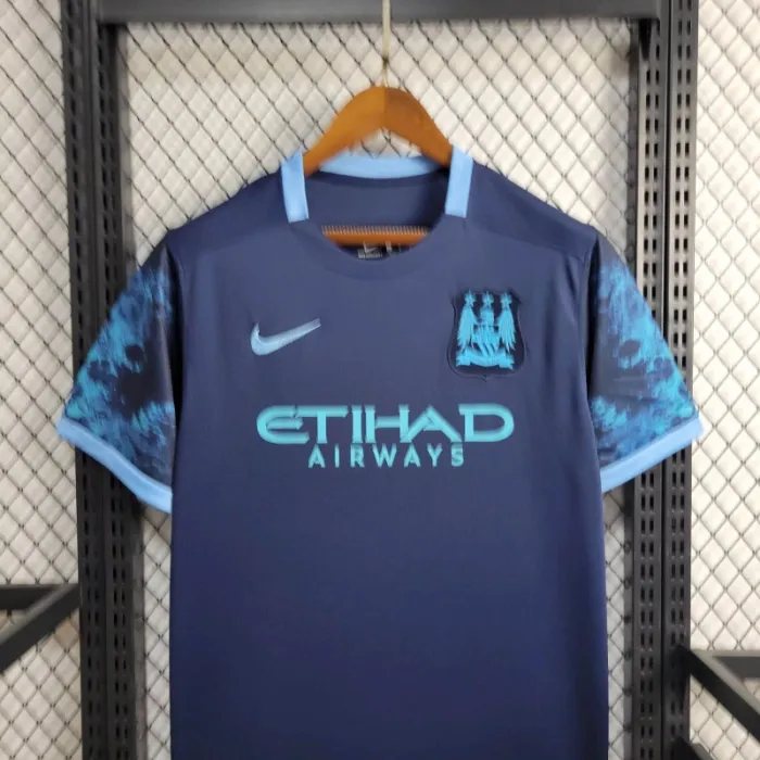 Camiseta de fútbol retro de visitante del Manchester City 15/16