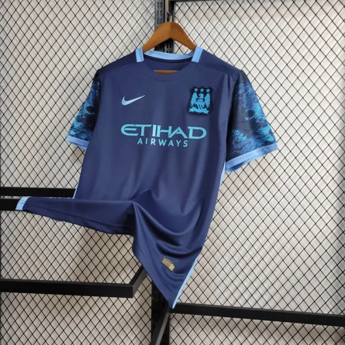 Camiseta de fútbol retro de visitante del Manchester City 15/16