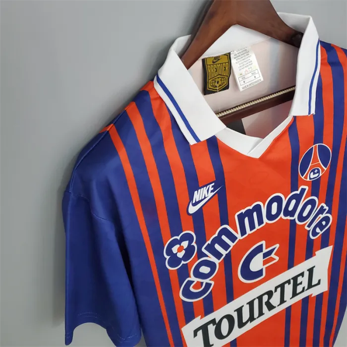 Paris PSG Jersey Home kit 1992/93 Retro Football Team Soccer Shirt