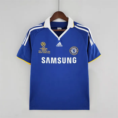 Camiseta de fútbol retro del equipo de fútbol Chelsea Jersey Home Kit 2008 2009