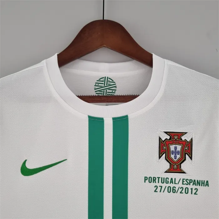 Portugal Jersey Away kit 2012 Retro Long Sleeves Football Team Soccer Shirt