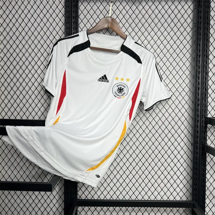 Camiseta de fútbol retro del equipo de fútbol de Alemania, kit de local 2006