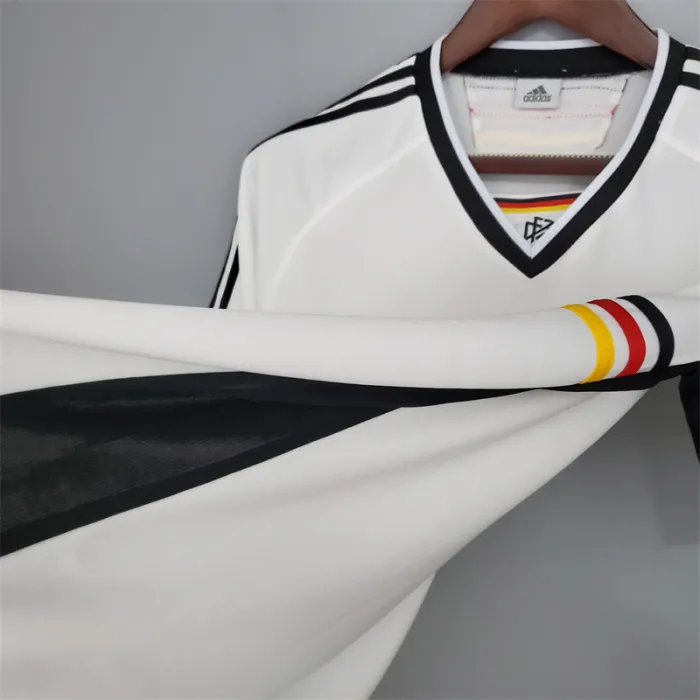 Camiseta de fútbol retro del equipo de fútbol de Alemania, kit de local, 1998